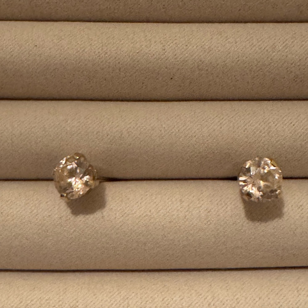 2 karat Morganite stud earrings.